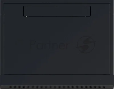 Шкаф настенный телекоммуникационный NTSS W 9U 600х450х500 мм, 2 профиля 19, дверь стеклянная, боковые стенки съемные, задняя стенка, разобранный, черный RAL 9005 NTSS-W9U6045GS-2BL