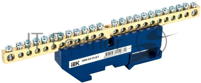 Шина N ноль на DIN-изол IEK ШНИ-6х9-24-Д-С