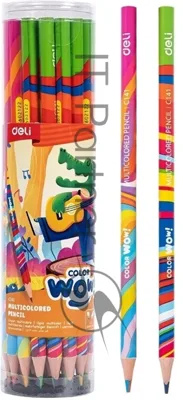 Карандаши цв. Deli EC141 Colorwow 3мм кругл. туба (28шт) 28 карандашей