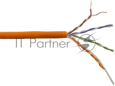Кабель информационный Lanmaster LAN-5EUTP-HFLT-OR cat.5e UTP 4 пары 24AWG LSZH внутренний 305м оранжевый