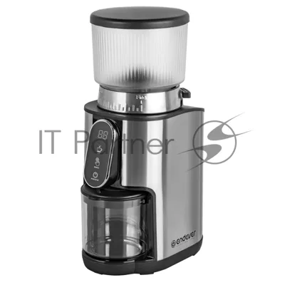 Кофемолка Endever COSTA-1067, 160 Вт, цвет стальной/черный, тип: жерновая, объем контейнера для кофе 250 г,32 степени помола