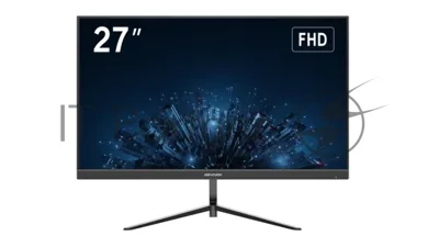 Монитор 27" Hikvision DS-D5027F3-2P2 IPS 1920x1080, 100 Гц, 14 мс, 16:9, 300 кд/м², VGA, HDMI 1.4, 3.5 Jack, черный