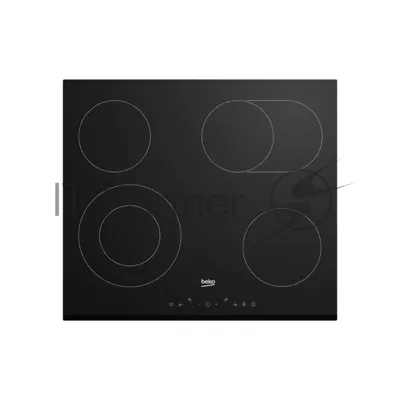 Электрическая варочная поверхность Beko BHC6440KBEB, 4 конфорки, с зоной расширения, стеклокерамика, 6900 Вт