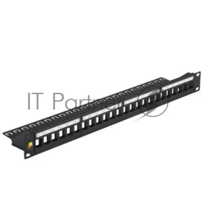 Патч-панель наборная Lanmaster LAN-PPAR24OK-UTP 19" 1U 24xRJ45 UTP