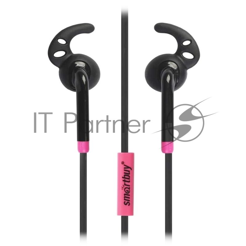 Проводные наушники Smartbuy Fit SBH-410 черный/розовый, внутриканальные, Jack 3.5 мм