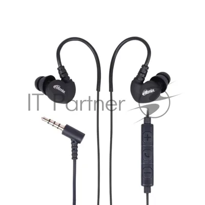 Проводные наушники Ritmix RH-199M черный, накладные, Jack 3.5 мм, регулировка громкости
