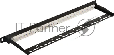 Патч-панель Lanmaster LAN-PPC24U6A 19" 0.5U 24xRJ45 кат.6A UTP