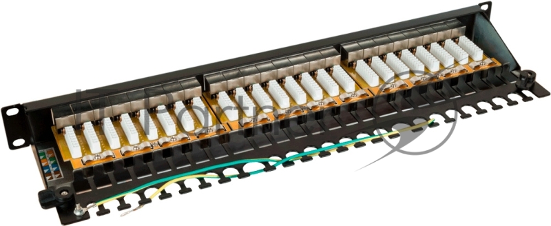 Патч-панель Lanmaster LAN-PPI24S5E 19" 1U 24xRJ45 кат.5e STP