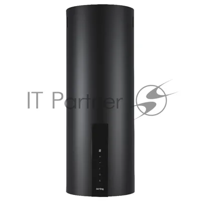 Вытяжка KORTING KHC 35969 DN Cylinder, настенная, 35 см, производительность 900 м3/ч, 3 режима, сенсорное управление, таймер, обратный клапан, LED освещение, угольный фильтр KIT 0286 (опция), BLDC мотор, черный