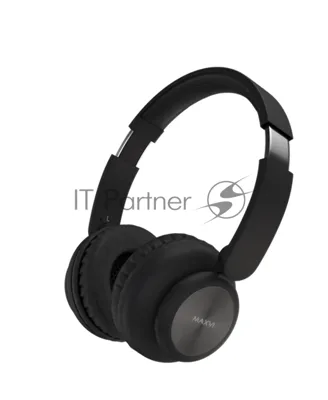 Беспроводные наушники Maxvi MHF-200BT черный, полноразмерные, Bluetooth, встроенный микрофон, до 15 ч