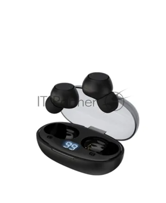 Беспроводные наушники Maxvi MHF-109BT черные TWS\капли\LCD\Sensor\200 мАч\5.2\кабель Type-C