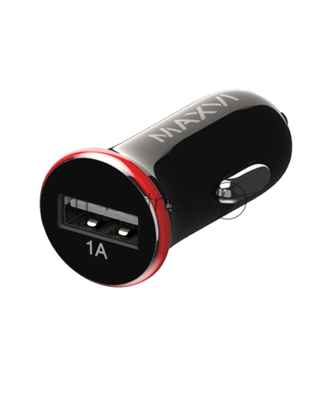 Автомобильное зарядное устройство Maxvi CCM-101BR USB 1А черно-красный