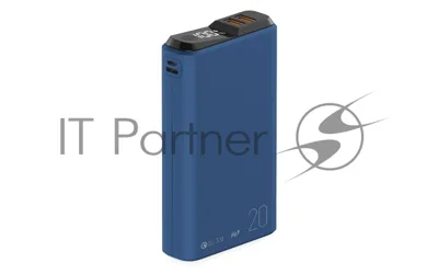 Портативный аккумулятор OLMIO QS-20, 20000mAh, 22.5W QuickCharge3.0/PowerDelivery, LCD, темно-серый
