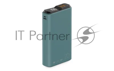 Портативный аккумулятор OLMIO QS-20, 20000mAh, 22.5W QuickCharge3.0/PowerDelivery, LCD, темно-зеленый