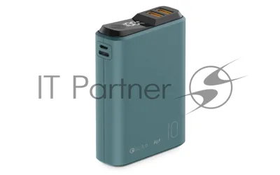 Портативный аккумулятор OLMIO QS-10, 10000mAh, 22.5W QuickCharge3.0/PowerDelivery, LCD, темно-зеленый