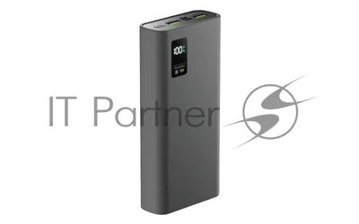 Портативный аккумулятор OLMIO QR-20, 20000mAh, 22.5W, QuickCharge3.0/PowerDelivery, LCD, серый