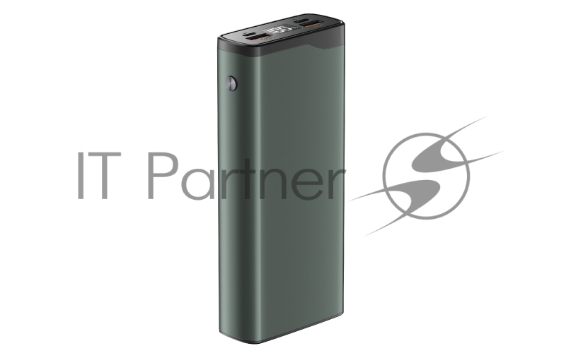 Портативный аккумулятор OLMIO QL-20, 20000mAh, 22.5W, QuickCharge3.0/PowerDelivery, LCD, серый