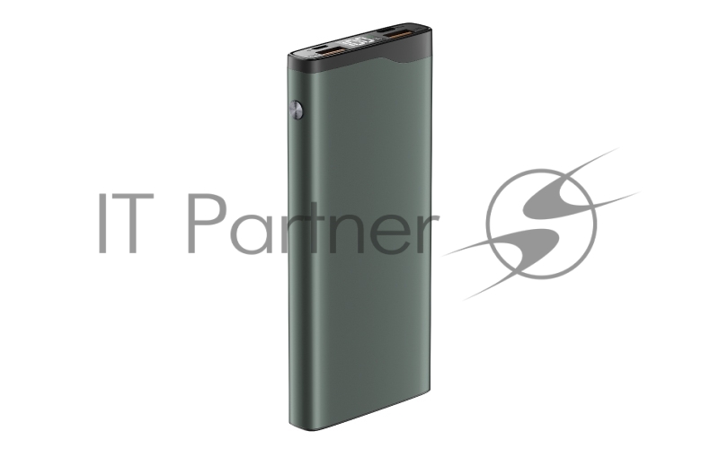Портативный аккумулятор OLMIO QL-10, 10000mAh, 22.5W, QuickCharge3.0/PowerDelivery, LCD, серый