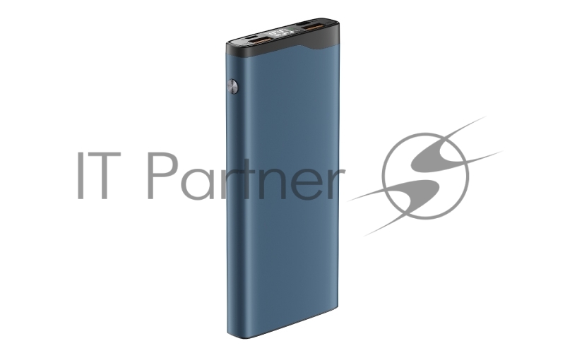 Портативный аккумулятор OLMIO QL-10, 10000mAh, 22.5W, QuickCharge3.0/PowerDelivery, LCD, голубой