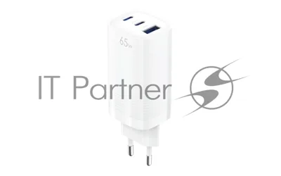 Сетевое зарядное устройство OLMIO 2Type-C/USB, 65W, 6A, QuickCharge3.0, PowerDelivery3.0, GAN