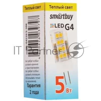Светодиодная (LED) лампа Smartbuy-G4-2W/3000/G4