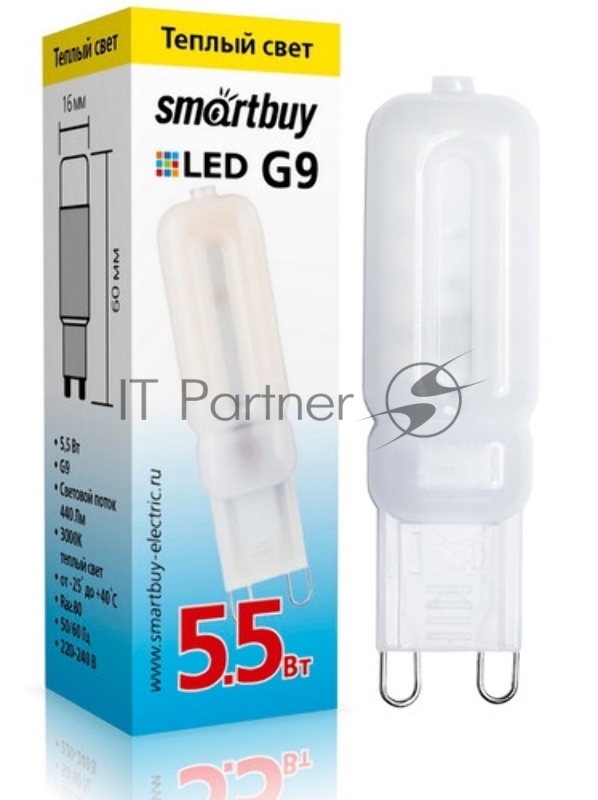 Светодиодная (LED) Лампа Smartbuy-G9-2W/3000/G9