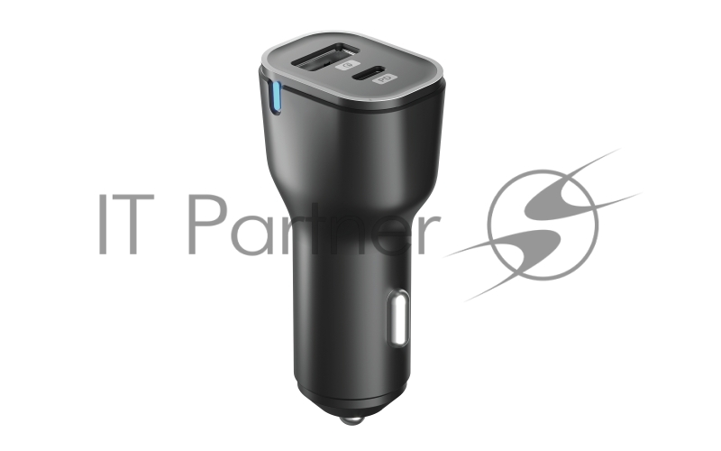 Автомобильное зарядное устройство OLMIO Type-C + USB, 20W, PowerDelivery, QuickCharge3.0, черное