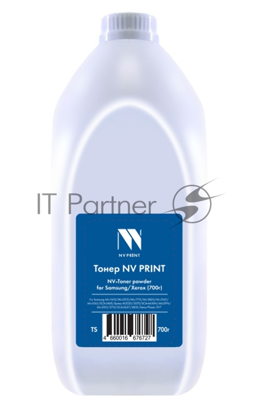 Тонер NVPrint для Samsung/Xerox (700г) совместимый для ML-1610, 1615, 1620, 1625, 2010, 2015, 2020, 2510, 2570, 2571, SCX-4321, 4521, ML-1410, 1500, 1510, ML-1710, 1740, 1745, 1750, 1755, 1780, ML-2160, 2162, 2165, 2167, 2168, SCX-3400, 3405, 3407, SF-760P, ML-1660, 1665, 1667, 1670, ML-1860, 1865, 1867, SCX-3200, 3205, 3207, 3217, ML-1640, 1641, 1645, 2240, 2241, SCX-4300, Xpress M2020, M2021, M2022, M2070, M2071, SCX-4650, 4655, ML-3300, 3310, 3312, 3710, 3712, SCX-4833, 4835, 5637, 5639, 5737