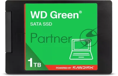 Накопитель SSD 1TB WD Green, 2.5", SATA III, R/W - 545/510 MB/s 3D-NAND