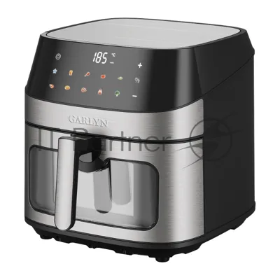 Аэрогриль Garlyn AG-1000 серебристый/черный, 2200 Вт, 8 л, сенсор, 10 программ
