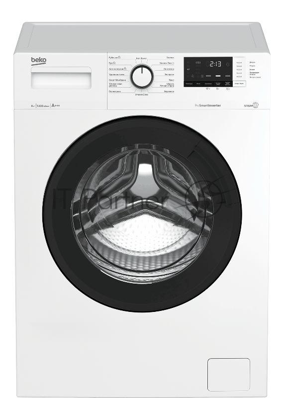 Стиральная машина Beko WSRE8612XAWI белый, загрузка фронтальная 8 кг, 1200 об/мин, класс: А