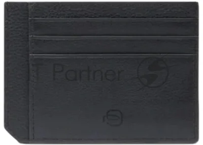 Чехол для кредитных карт Piquadro Russel PP2762W137R/N черный натур.кожа