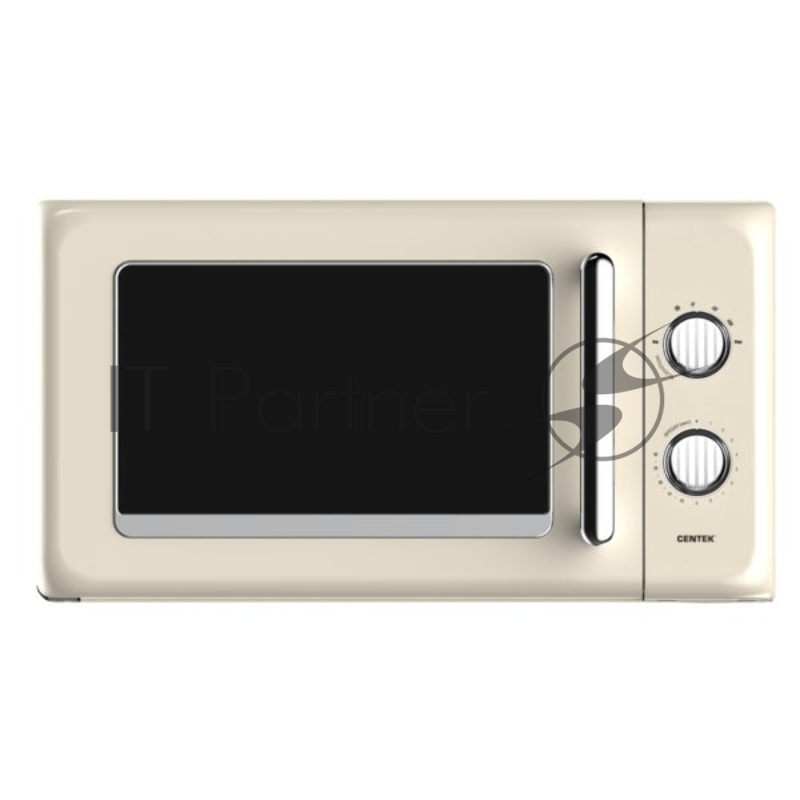 Микроволновая печь Centek SOLO CT-1553 слоновая кость, 20 л, 800 Вт, переключатели - поворотный механизм