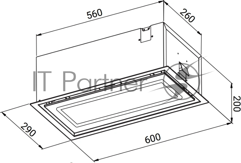 Вытяжка Weissgauff Quadra 600 Touch Black Glass