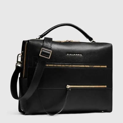 Деловая сумка Piquadro Patricia CA6774W140/N с отделением для ноутбука 14" черная натур.кожа