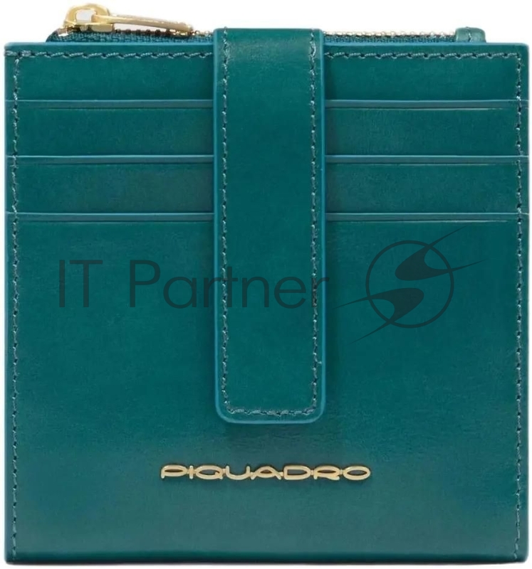 Картхолдер Piquadro Blue Square PP6843B2R/OT3 синий петроль, натуральная кожа