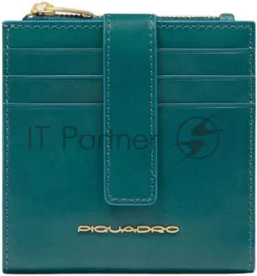 Картхолдер Piquadro Blue Square PP6843B2R/OT3 синий петроль, натуральная кожа