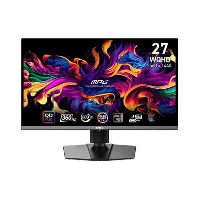 Монитор 27" MSI MPG 271QRX QD-OLED 2560x1440, 360 Гц, 0.03 мс, 16:9, 250 кд/м², 2xHDMI 2.1, DP 1.4, USB-C, 3.5 Jack, USB Hub (2x USB 2.0), HDR10, изогнутый экран (1000R), черный