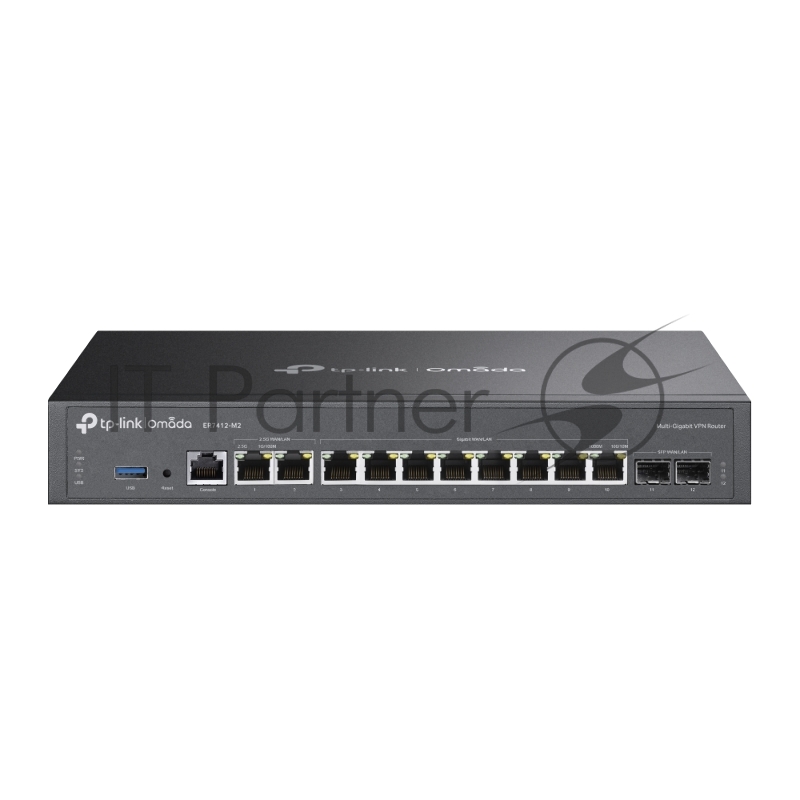 Маршрутизатор TP-Link ER7412-M2, 2×2.5 Гбит/с + 10×1 Гбит/с Uplink, управляемый
