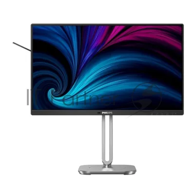 Монитор 23.8" Philips 24B2U4301 IPS 1920x1080, 120 Гц, 4 мс, 16:9, 300 кд/м², HDMI 1.4, DP 1.4, 2xUSB-C (90 Вт), USB Hub (3x USB 3.0), 3.5 Jack, динамики (2x2 Вт), RJ45, HDR10, Adaptive-Sync, черно-серебристый