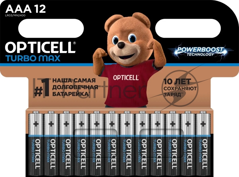 Батарея Opticell Turbo MAX LR03 AAA (12шт) блистер
