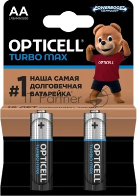 Батарея Opticell Turbo MAX LR6 AA (2шт) блистер