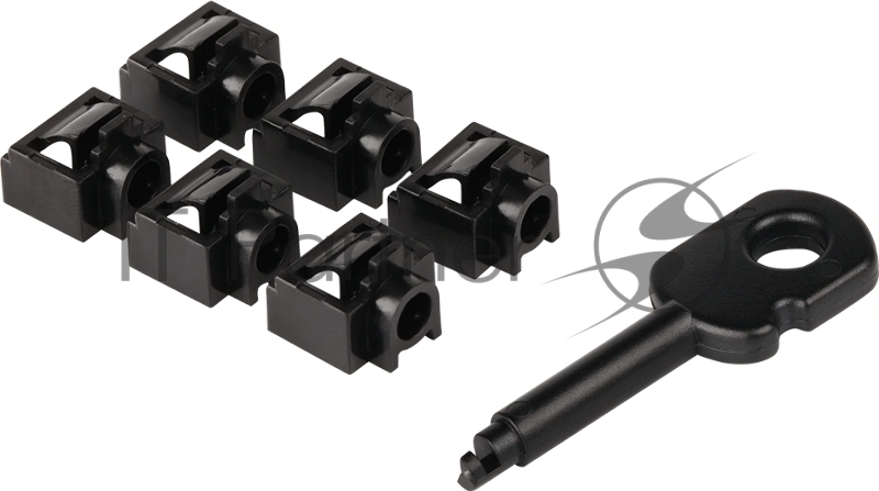 Блокиратор LANMASTER LAN-SEC45-PL-SET-BK (упак.:6шт) 6м черный