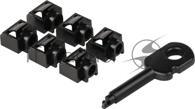 Блокиратор LANMASTER LAN-SEC45-PL-SET-BK (упак.:6шт) 6м черный