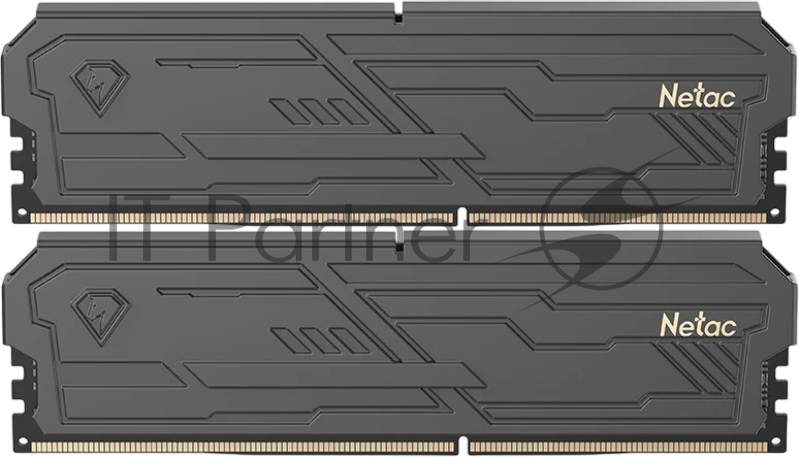 Оперативная память Netac Shadow III, DDR4, 32GB (2x16GB), 3200 MHz, CL16, с радиатором, чёрный