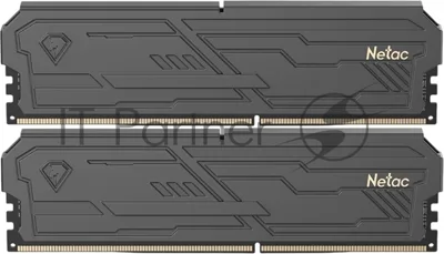 Оперативная память Netac Shadow III, DDR4, 32GB (2x16GB), 3200 MHz, CL16, с радиатором, чёрный