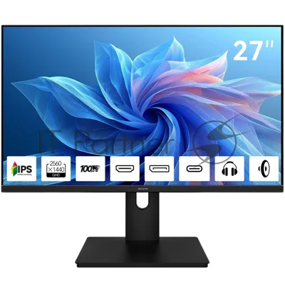 Монитор 27" Aiwa MQ272A IPS 2560x1440, 100 Гц, 4 мс, 16:9, 300 кд/м², HDMI 2.0, DP 1.2, USB-C, 3.5 Jack, динамики (2x3 Вт), FreeSync, G-Sync, черный