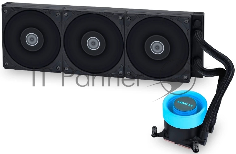 Система жидкостного охлаждения Lian Li GA II Lite 360 Performance Black, 360 мм, 3x120 мм, 200-2500 об/мин, 29.8 дБ, 4-pin PWM, без подсветки, черный