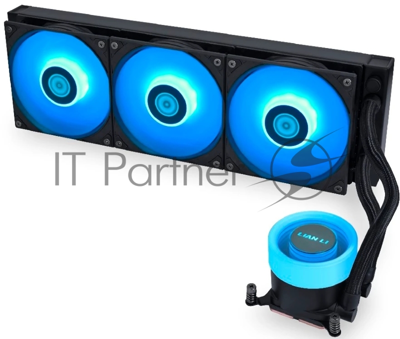 Система жидкостного охлаждения Lian Li GA II Lite 360 RGB Black, 360 мм, 3x120 мм, 300-2500 об/мин, 34.8 дБ, 4-pin PWM, ARGB, черный