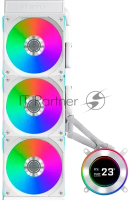 Система жидкостного охлаждения Lian-Li HydroShift II LCD-C 360CL ARGB Soc-AM5/AM4/1700/1851 белый 4-pin 31dB Al+Cu LCD Ret (G89.GHS2LCD36RW.R0)